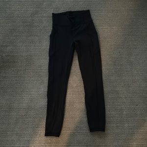 Black Lululemon Fast and Free Leggings With Pockets